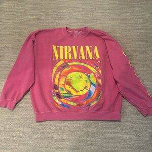 Urban outfitters hot pink Nirvana sweatshirt